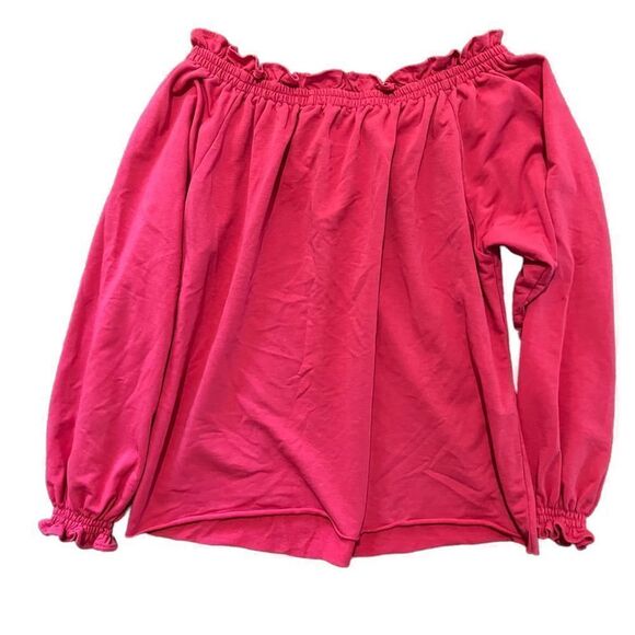 Sundays Bella Off the Shoulder Blouse Top Teaberry Pink Size 3 - Picture 5 of 5